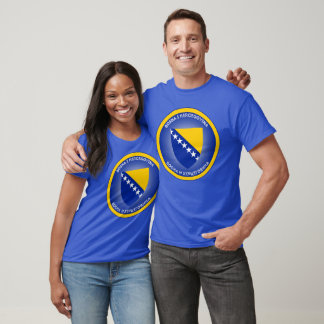 Camiseta Escudo de Bosnia y Herzegovina Forma Circular