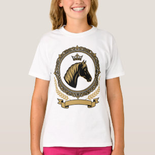 Camiseta Escudo de caballo real con detalles dorados