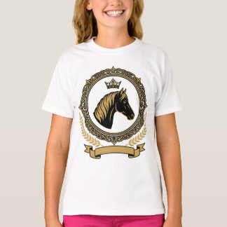 Camiseta Escudo de caballo real con detalles dorados