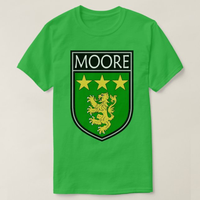 Camiseta Escudo de Clan Irlandés Moore (Diseño del anverso)