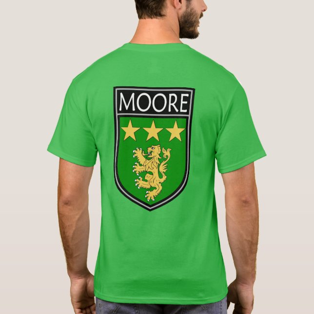 Camiseta Escudo de Clan Irlandés - Moore (Reverso)