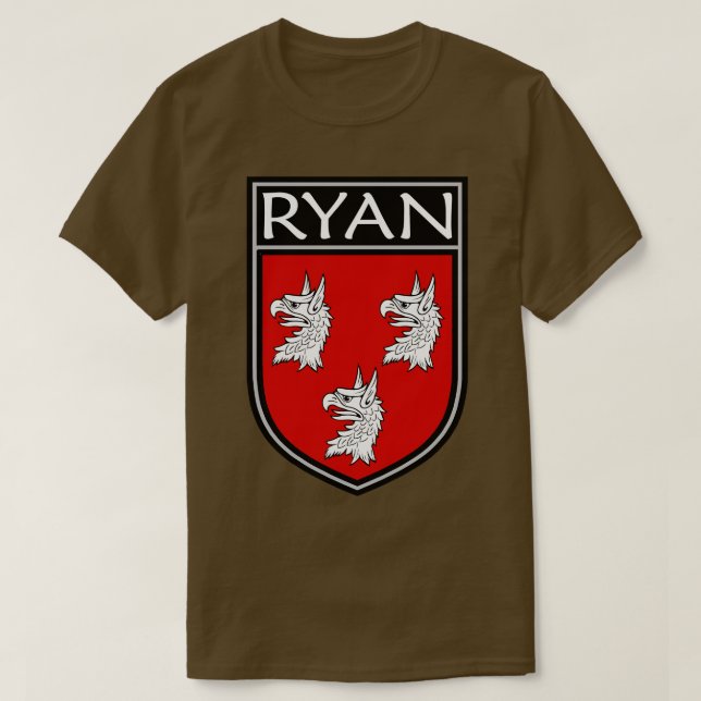 Camiseta Escudo de Clan Irlandés Ryan (Diseño del anverso)