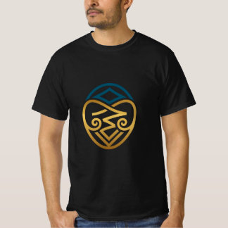 Camiseta Escudo de Corazón Místico - Arte de Línea de Monog