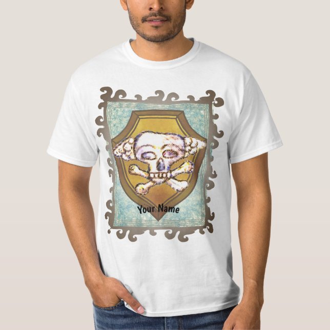 Camiseta Escudo de cráneo Dem Bones (Anverso)
