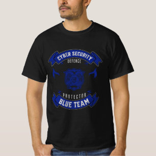 Camiseta Escudo de Cyber Security Blue Team Defender