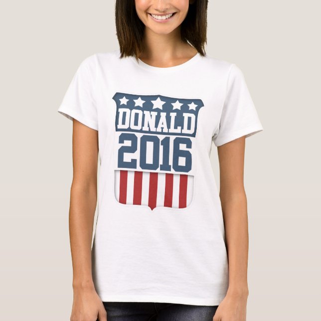 Camiseta Escudo de Donald Trump 2016 (Anverso)