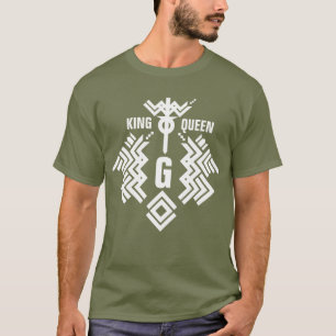Camiseta Escudo de dragón gemelo Rey y Reina