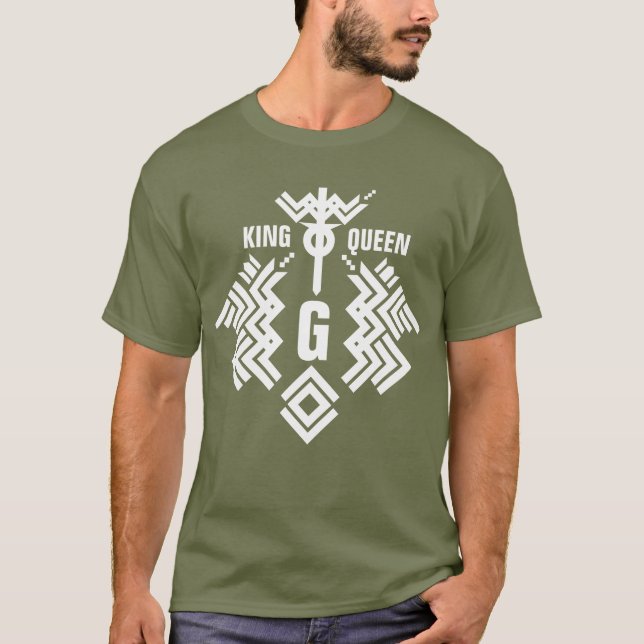 Camiseta Escudo de dragón gemelo Rey y Reina (Anverso)