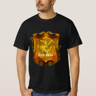 Camiseta Escudo de Dragones  Cresta de Familia Apellido 