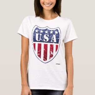 Camiseta Escudo de EE. UU. - desgastado
