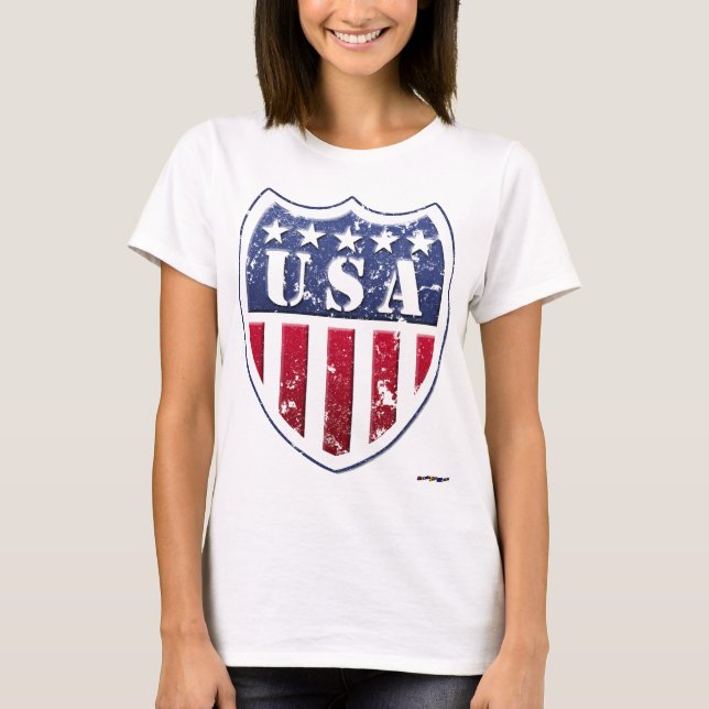 Camiseta Escudo de EE. UU. - desgastado (Anverso)