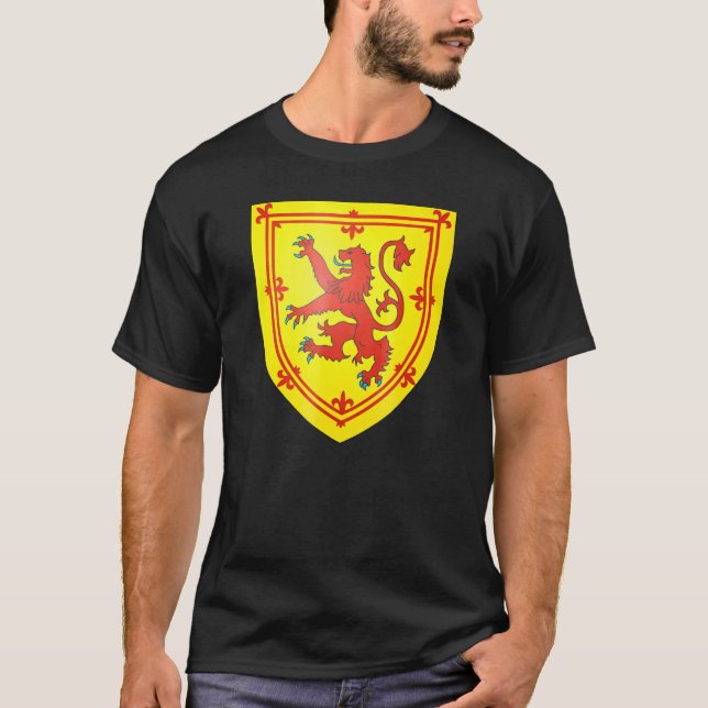 Camiseta Escudo De Escudo De Armas De Escocia: Recuento De  (Anverso)