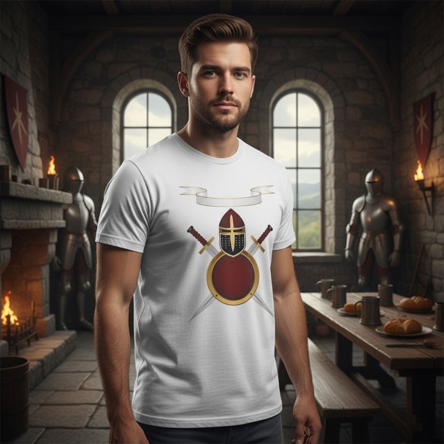 Camiseta Escudo de espadas del casco del Escudo Knight medi (Subido por el creador)