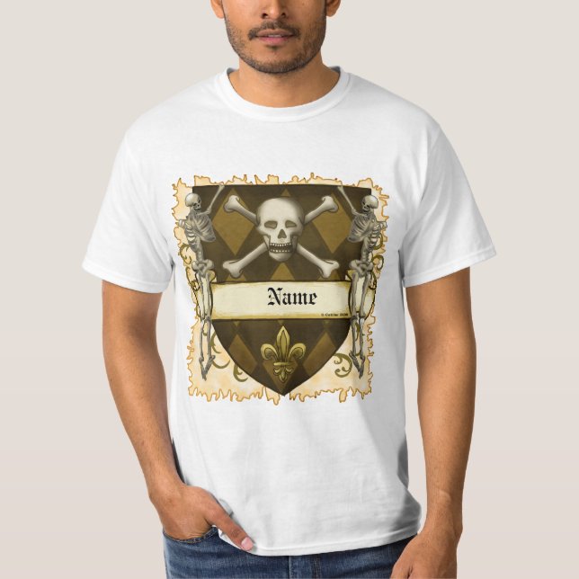 Camiseta Escudo de Esqueleto   (Anverso)