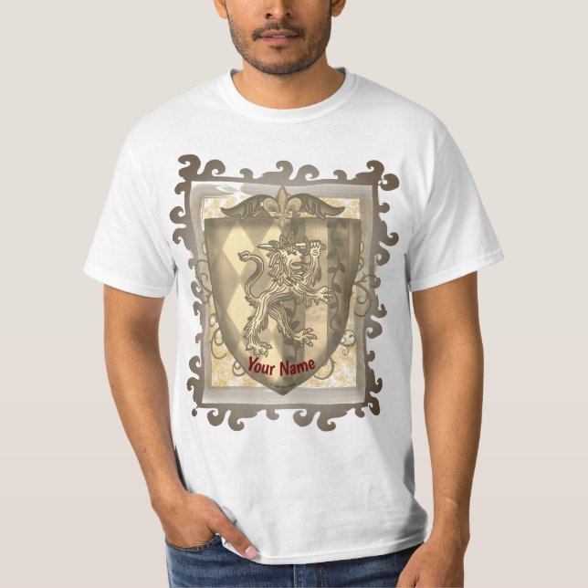 Camiseta Escudo de franjas de Escudo de león (Anverso)