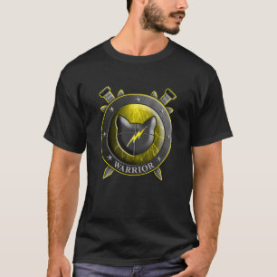 Camiseta Escudo De Guerrero De Gatos Espada De Trueno Para