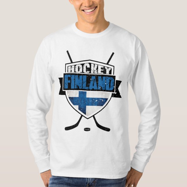 Camiseta Escudo de hockey finlandés Suomi Tee (Anverso)