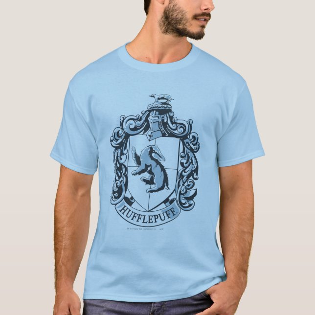 Camiseta Escudo de Hufflepuff Azul (Anverso)