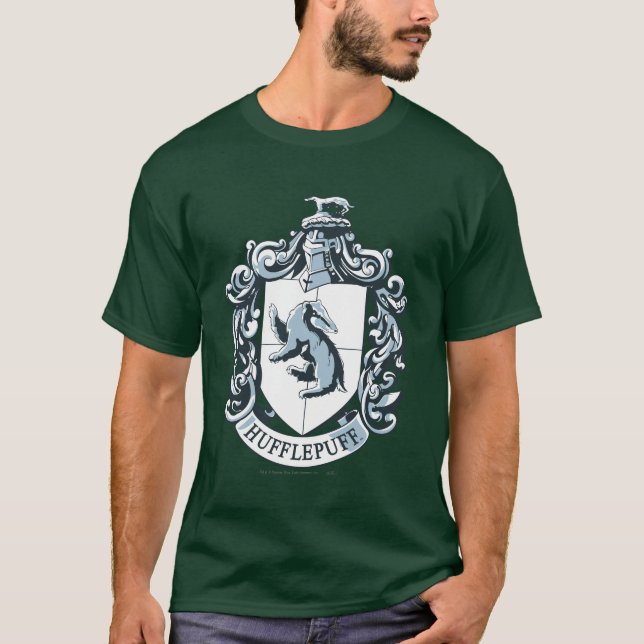 Camiseta Escudo de Hufflepuff Azul (Anverso)