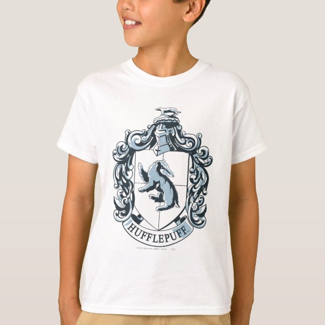 Camiseta Escudo de Hufflepuff Azul (Anverso)