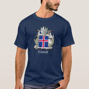 Camiseta Escudo de Islandia