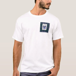 Camiseta Escudo de Kirkpatrick en el tartán del azul de