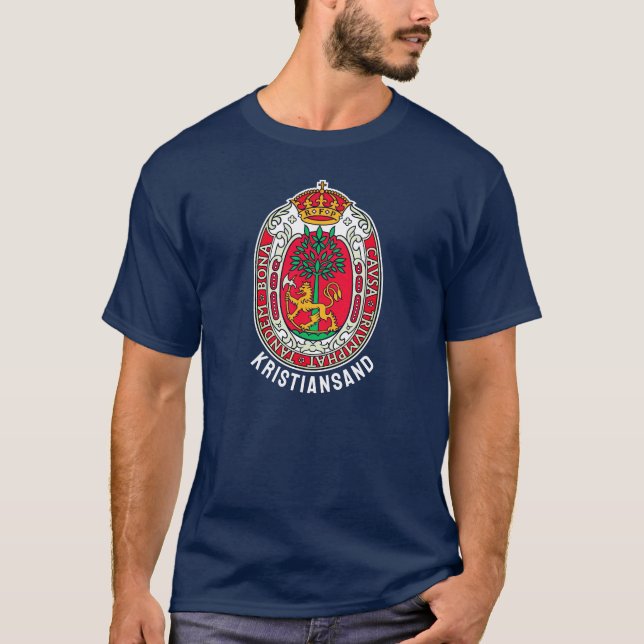 Camiseta Escudo de Kristiansand, NORUEGA (Anverso)