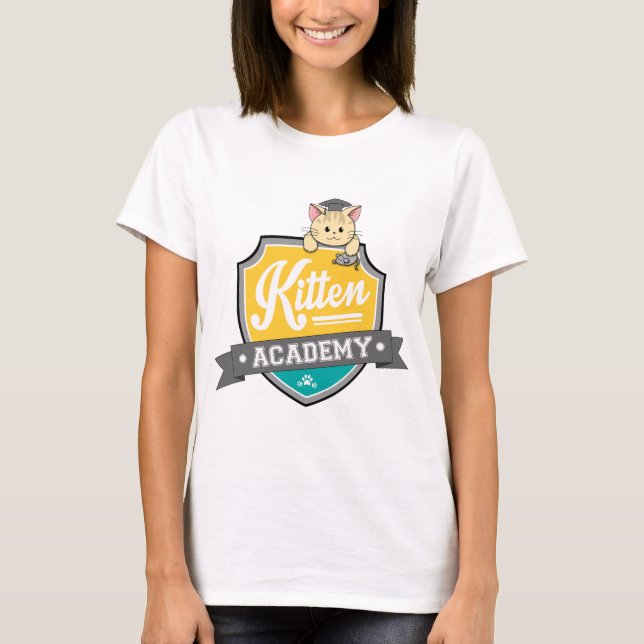 Camiseta Escudo de la academia del gatito (Anverso)