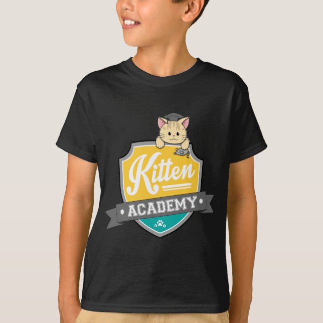 Camiseta Escudo de la academia del gatito (Anverso)