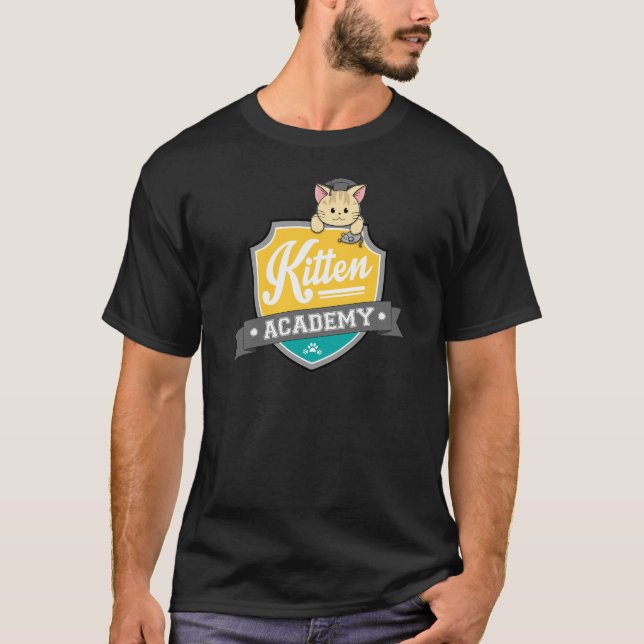 Camiseta Escudo de la academia del gatito (Anverso)