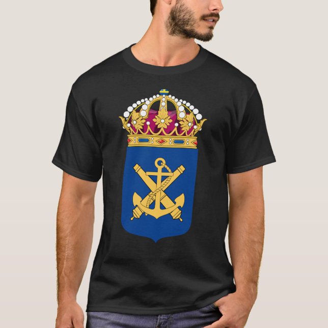 Camiseta Escudo de la Armada de Suecia (Anverso)
