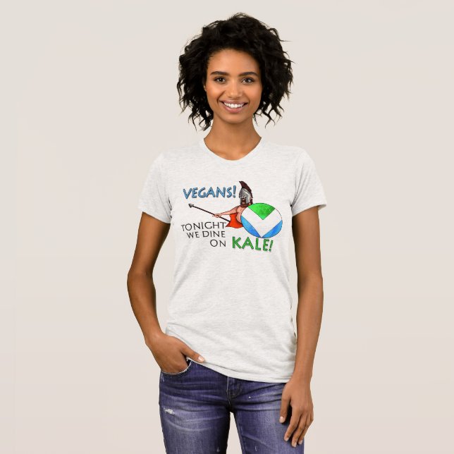 Camiseta ¡Escudo de la bandera 300 del vegano "que cenamos (Anverso completo)