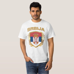 Camiseta Escudo de la bandera de Serbia Serbia
