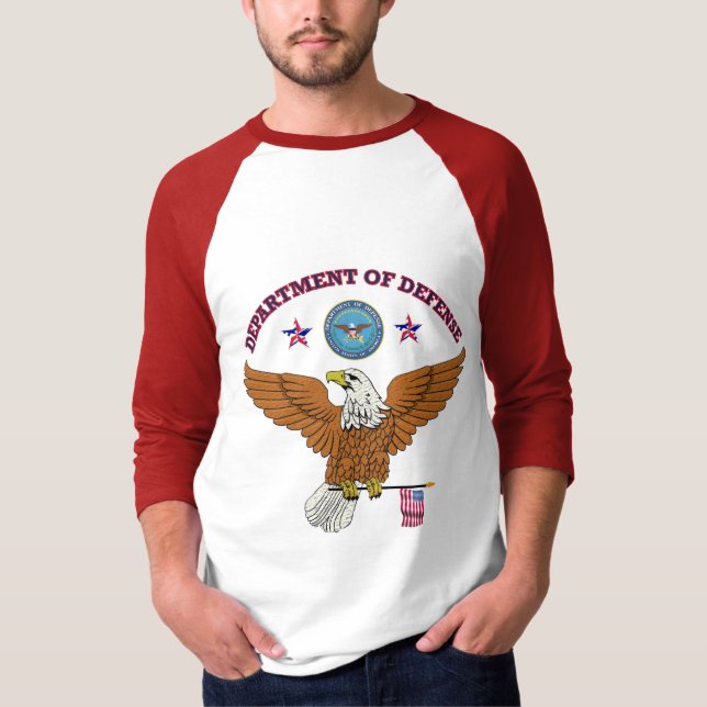 Camiseta Escudo de la bandera del águila DOD de EE. (Anverso)