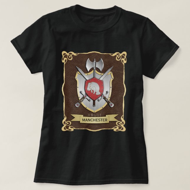 Camiseta Escudo de la batalla de Manatee Sigil Brown (Diseño del anverso)
