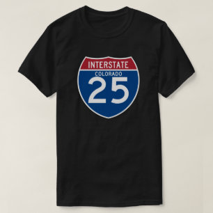 Camiseta Escudo de la carretera nacional de Colorado CO