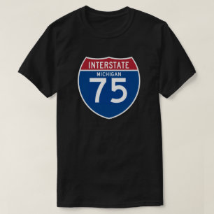 Camiseta Escudo de la carretera nacional de Michigan MI
