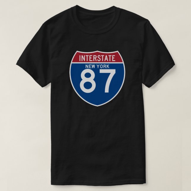 Camiseta Escudo de la carretera nacional de Nueva York NY (Diseño del anverso)