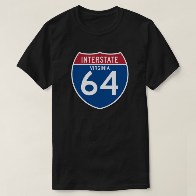 Camiseta Escudo de la carretera nacional de Virginia VA (Diseño del anverso)