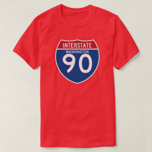 Camiseta Escudo de la carretera nacional de Washington WA