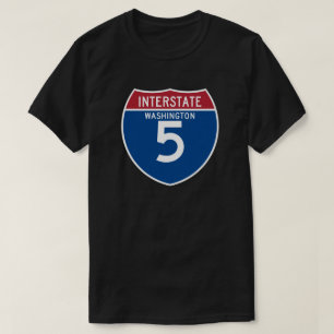 Camiseta Escudo de la carretera nacional de Washington WA