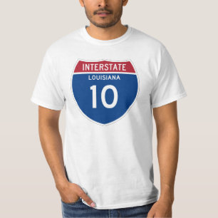 Camiseta Escudo de la carretera nacional del LA I-10 de
