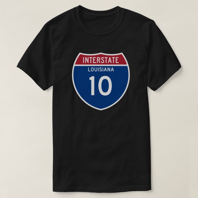 Camiseta Escudo de la carretera nacional del LA I-10 de (Diseño del anverso)