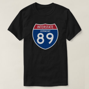 Camiseta Escudo de la carretera nacional del VT I-89 de