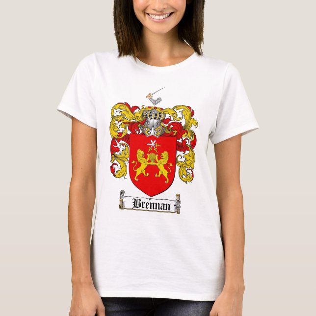 CAMISETA ESCUDO DE LA FAMILIA DE BRENNAN - ESCUDO DE ARMAS (Anverso)