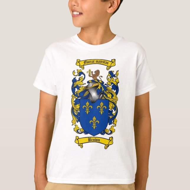 CAMISETA ESCUDO DE LA FAMILIA DE BROWN - ESCUDO DE ARMAS DE (Anverso)