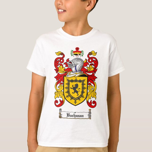 CAMISETA ESCUDO DE LA FAMILIA DE BUCHANAN - ESCUDO DE ARMAS (Anverso)