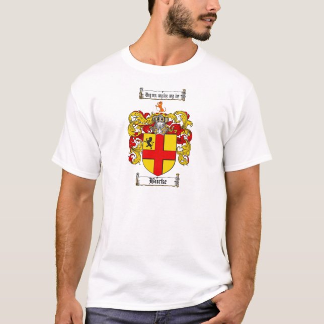 CAMISETA ESCUDO DE LA FAMILIA DE BURKE - ESCUDO DE ARMAS DE (Anverso)
