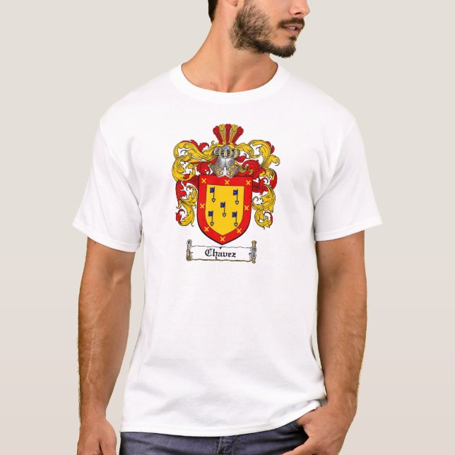 CAMISETA ESCUDO DE LA FAMILIA DE CHAVEZ - ESCUDO DE ARMAS (Anverso)