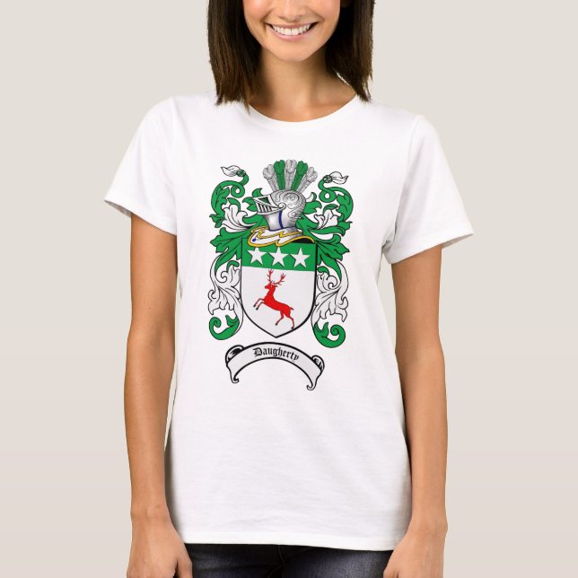 CAMISETA ESCUDO DE LA FAMILIA DE DAUGHERTY - ESCUDO DE (Anverso)